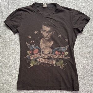 Vintage Johnny Depp Cry Baby Black Graphic Tee Shirt Woman’s S
